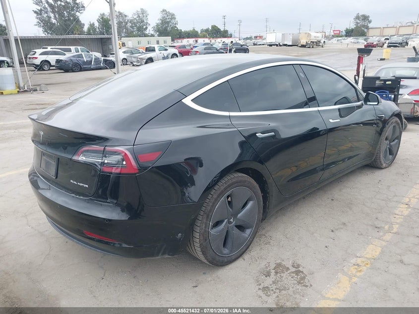2020 Tesla Model 3 VIN 5YJ3E1EB2LF599990 IAAI salvage auction — LEFT FRONT, Salvage (California), sold $7,650 on 2026-07-30 (photo 4)