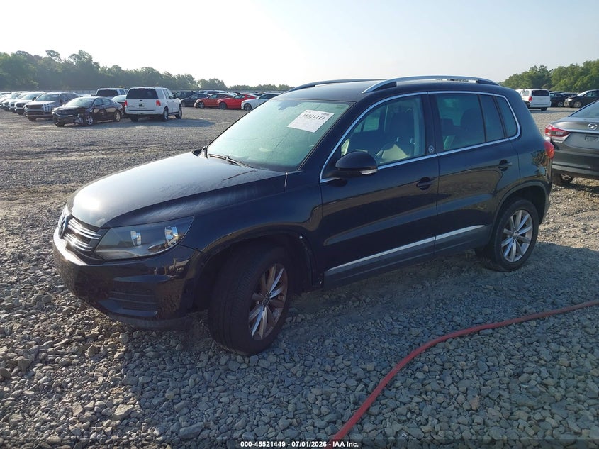 2017 Volkswagen Tiguan VIN WVGRV7AXXHW504346 IAAI salvage auction — NORMAL WEAR, Salvage Title, sold $2,400 on 2026-07-13 (photo 2)