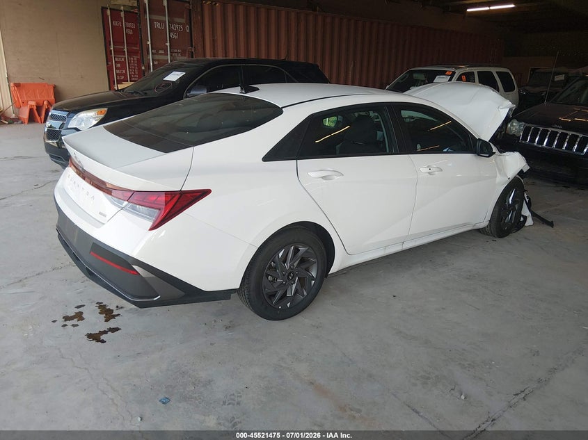 2026 Hyundai Elantra VIN KMHLM4DJ5TU189832 IAAI salvage auction — FRONT END, Salvage Title, sold $4,150 on 2026-07-14 (photo 4)