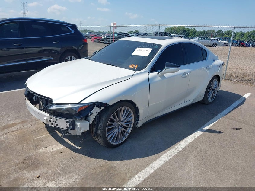 2022 Lexus Is 300 VIN JTHDA1D20N5120759 IAAI salvage auction — FRONT END, Salvage (California), sold $4,400 on 2026-07-28 (photo 2)