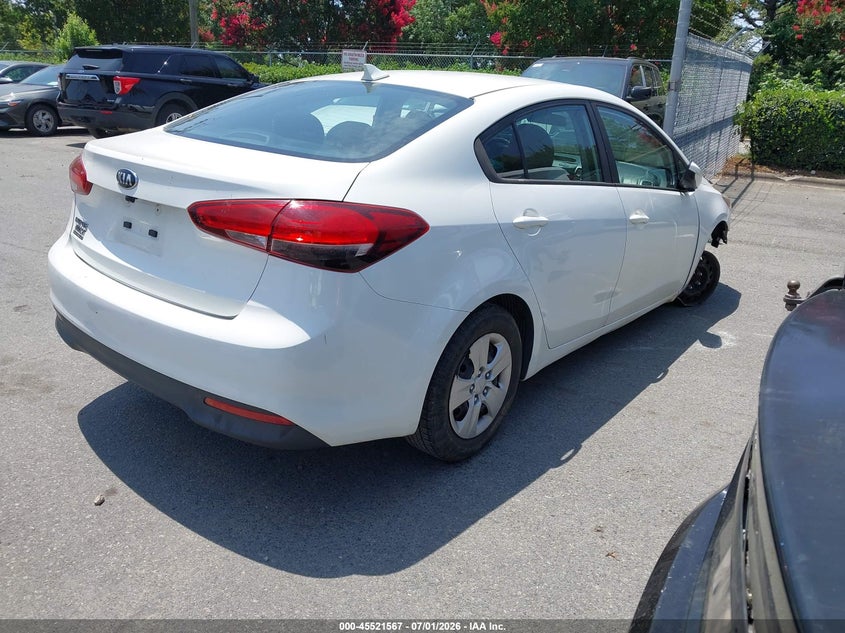 2018 Kia Forte VIN 3KPFK4A72JE218957 IAAI salvage auction — FRONT END, Salvage (North Carolina), sold $900 on 2026-07-23 (photo 4)
