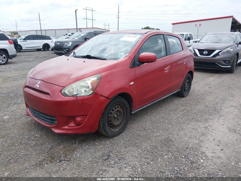 2015 Mitsubishi Mirage VIN ML32A3HJ1FH043957 IAAI salvage auction — NORMAL WEAR, Clear (Louisiana), sold $125 on 2026-07-22 (photo 2)