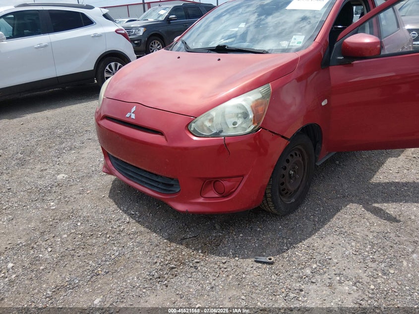 2015 Mitsubishi Mirage VIN ML32A3HJ1FH043957 IAAI salvage auction — NORMAL WEAR, Clear (Louisiana), sold $125 on 2026-07-22 (photo 6)