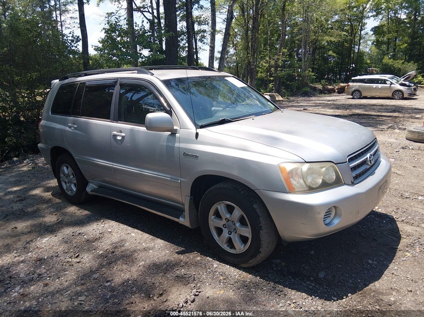 2001 Toyota Highlander VIN JTEHF21A610033974 IAAI salvage auction — NORMAL WEAR, Clear (Virginia), sold $750 on 2026-07-14 (photo 1)