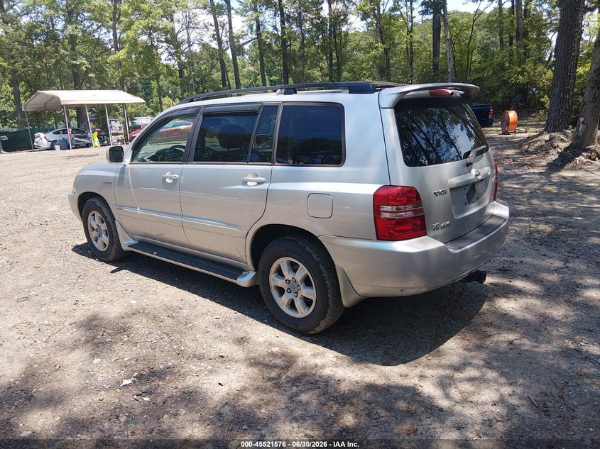 2001 Toyota Highlander VIN JTEHF21A610033974 IAAI salvage auction — NORMAL WEAR, Clear (Virginia), sold $750 on 2026-07-14 (photo 3)