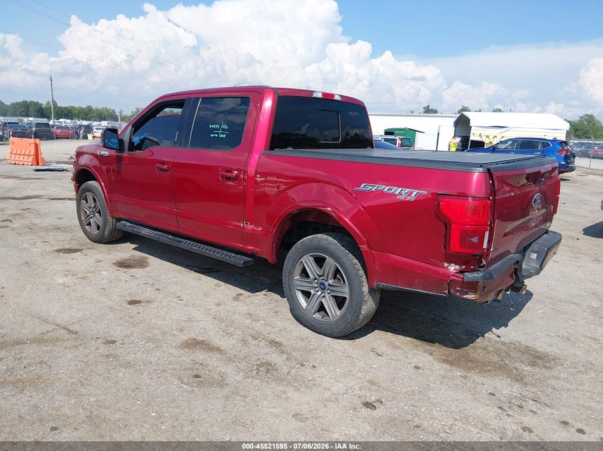 2018 Ford F-150 VIN 1FTEW1EG1JKC29647 IAAI salvage auction — LEFT FRONT, Salvage Title, sold $10,900 on 2026-08-01 (photo 3)