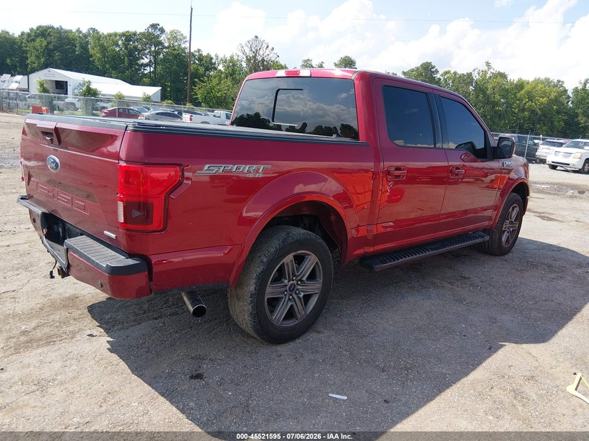 2018 Ford F-150 VIN 1FTEW1EG1JKC29647 IAAI salvage auction — LEFT FRONT, Salvage Title, sold $10,900 on 2026-08-01 (photo 4)