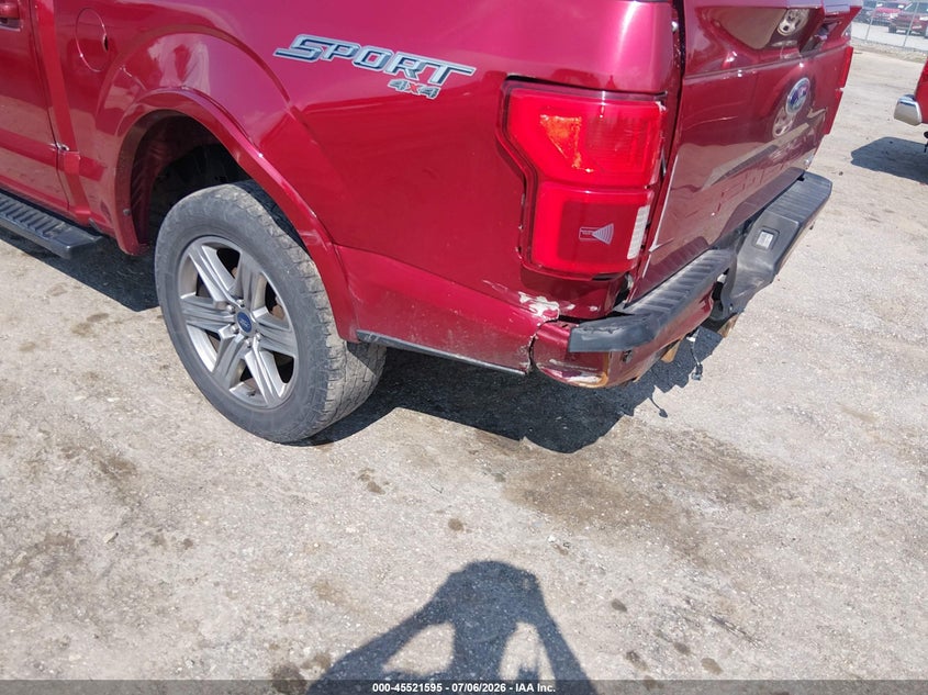 2018 Ford F-150 VIN 1FTEW1EG1JKC29647 IAAI salvage auction — LEFT FRONT, Salvage Title, sold $10,900 on 2026-08-01 (photo 6)