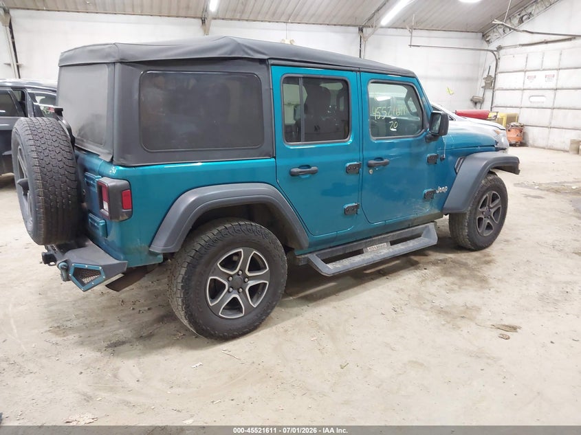 2020 Jeep Wrangler / VIN 1C4HJXDN4LW134509 IAAI salvage auction — FRONT END, Wait Title, sold $6,050 on 2026-09-10 (photo 4)