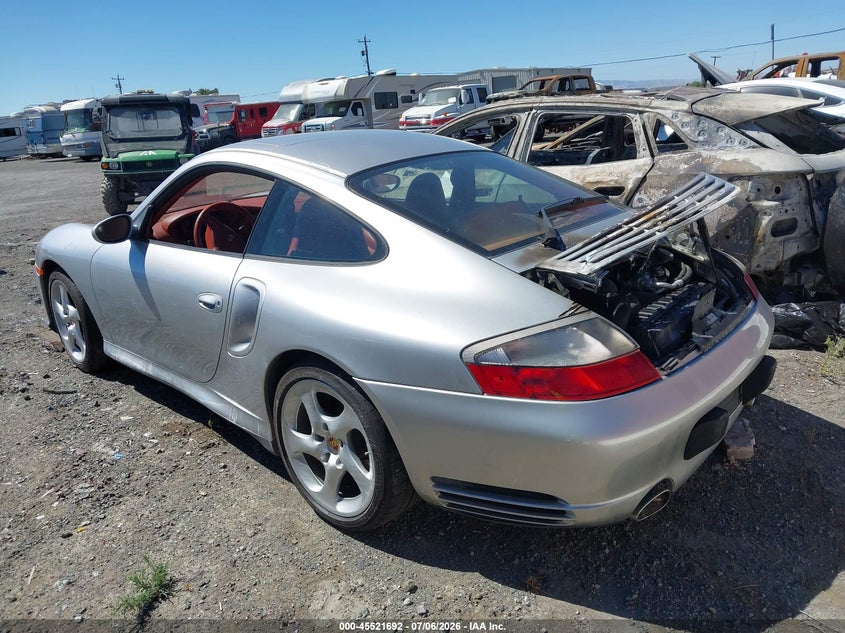 2002 Porsche 911 VIN WP0AB299X2S687006 IAAI salvage auction — Burn Engine, Salvage (California), sold $26,300 on 2026-07-16 (photo 3)