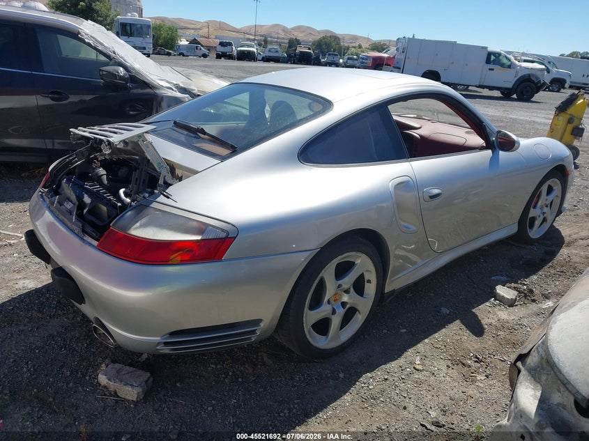 2002 Porsche 911 VIN WP0AB299X2S687006 IAAI salvage auction — Burn Engine, Salvage (California), sold $26,300 on 2026-07-16 (photo 4)