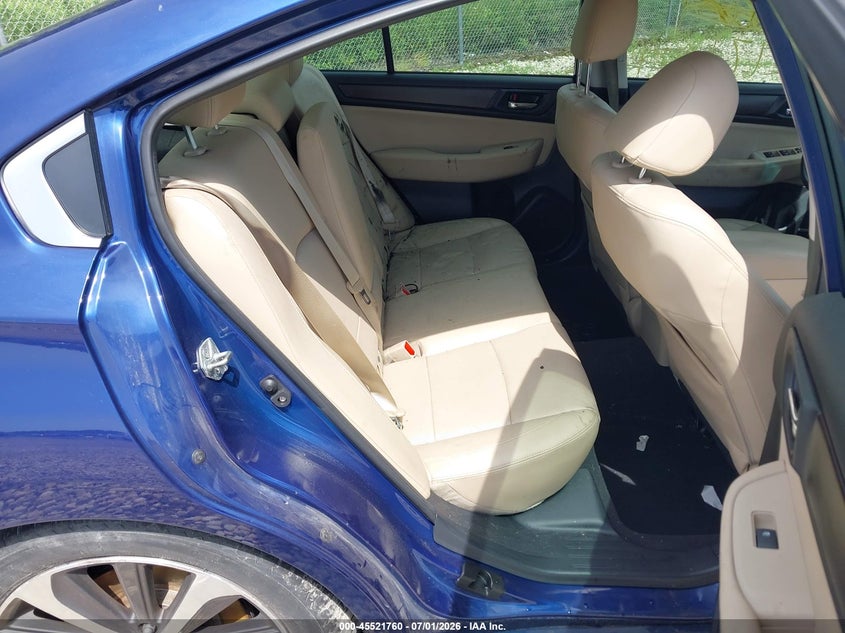 2017 Subaru LEGACY VIN 4S3BNAK69H3010117 IAAI salvage auction — INTERIOR BURN, Clear (Wisconsin), sold $1,150 on 2026-07-23 (photo 8)