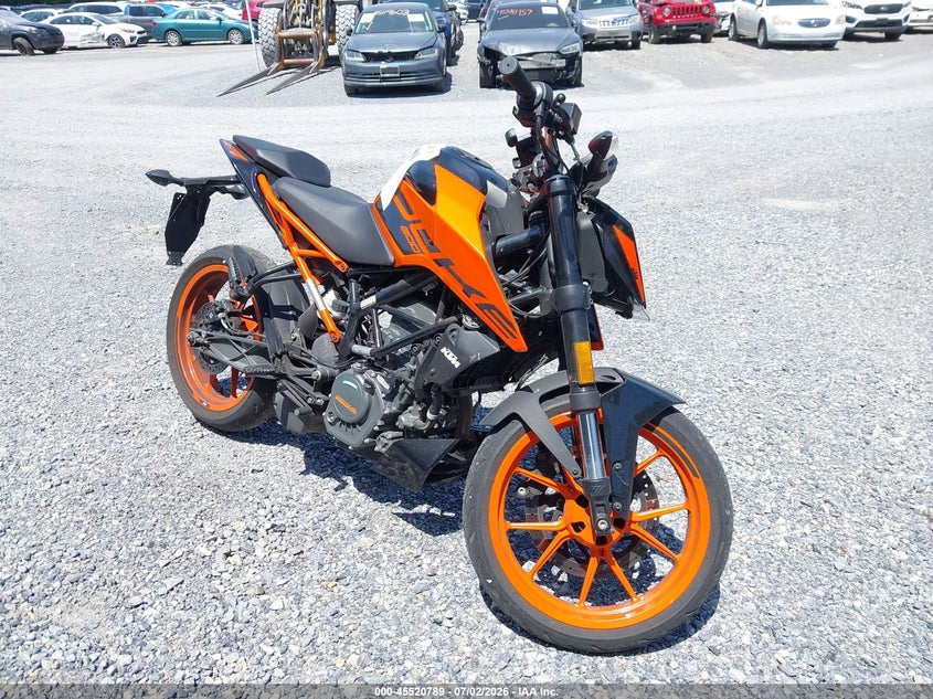 2021 Ktm VIN MD2JPC408MC034519 IAAI salvage auction — LEFT FRONT, Salvage (Virginia), sold $425 on 2026-07-28 (photo 1)
