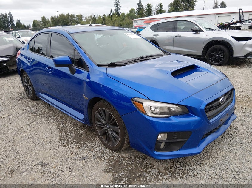 2015 Subaru Wrx VIN JF1VA1G65F9802878 IAAI salvage auction — SIDE, Wait Title, sold $3,950 on 2026-09-09 (photo 1)