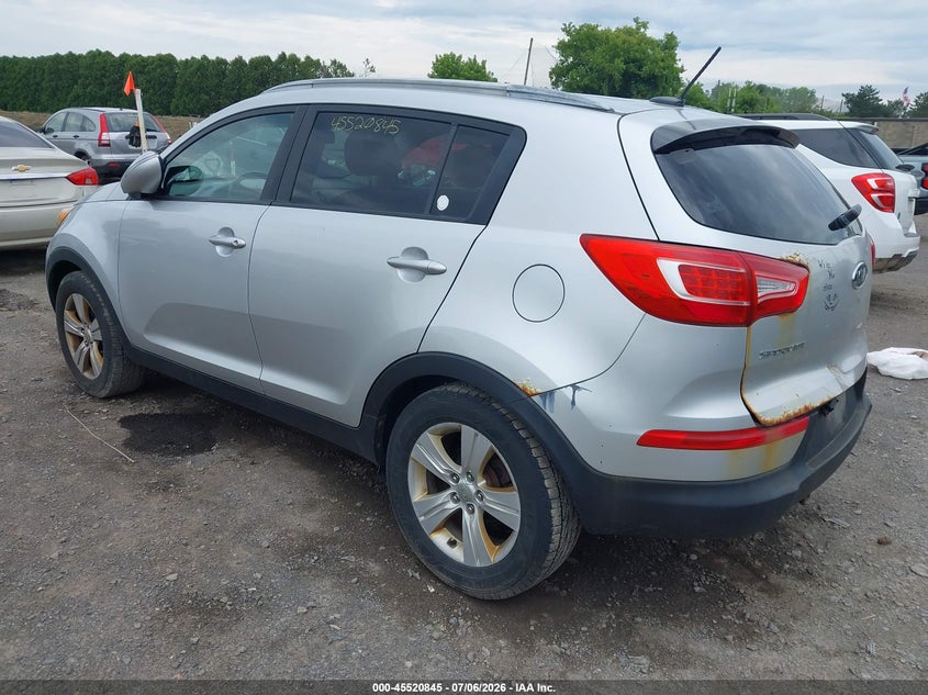 2011 Kia Sportage VIN KNDPB3A27B7027118 IAAI salvage auction — NORMAL WEAR, Clear (New York), sold $425 on 2026-07-16 (photo 3)