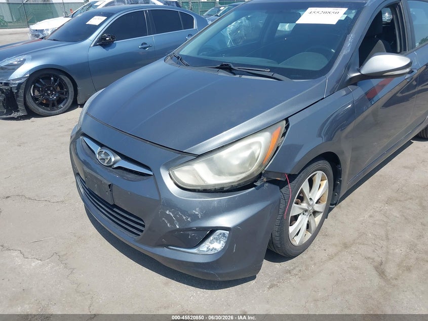 2013 Hyundai Accent VIN KMHCU5AE9DU067389 IAAI salvage auction — SIDE, Salvage - Greater Than 75% (Maryland), sold $450 on 2026-07-30 (photo 6)