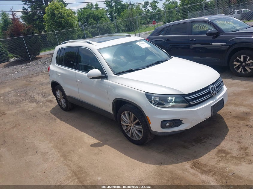 2013 Volkswagen Tiguan VIN WVGAV3AX7DW563015 IAAI salvage auction — REAR END, Clear (Virginia), sold $1,150 on 2026-08-11 (photo 1)
