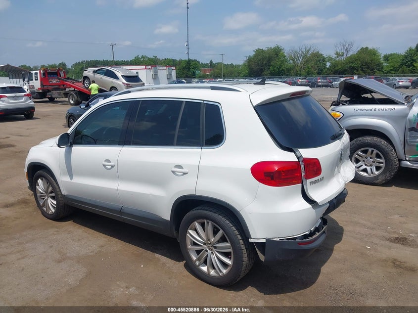 2013 Volkswagen Tiguan VIN WVGAV3AX7DW563015 IAAI salvage auction — REAR END, Clear (Virginia), sold $1,150 on 2026-08-11 (photo 3)