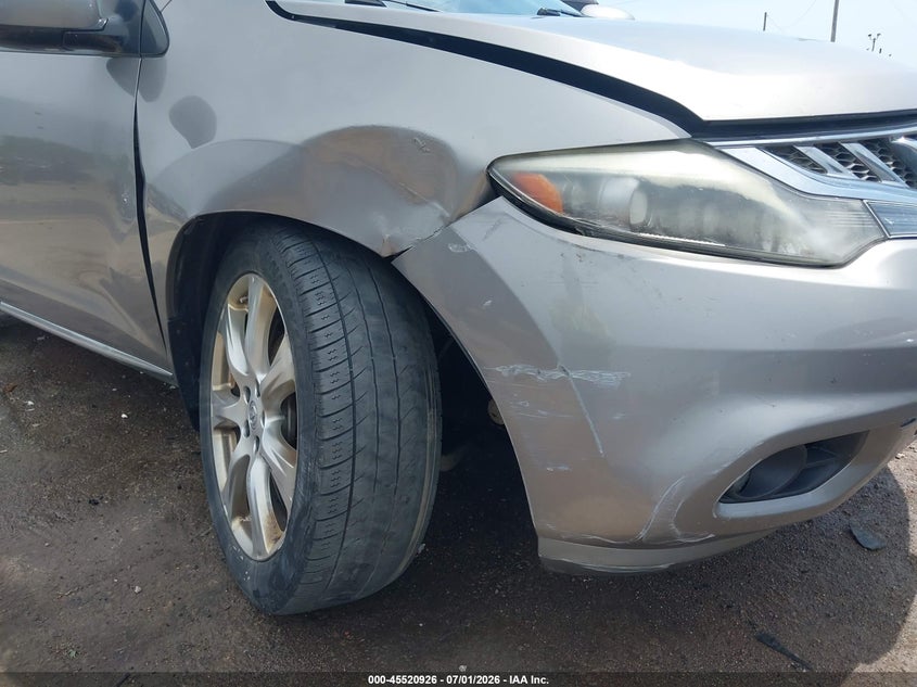 2012 Nissan Murano VIN JN8AZ1MW0CW221568 IAAI salvage auction — RIGHT FRONT, Clear (Wisconsin), sold $750 on 2026-07-16 (photo 6)