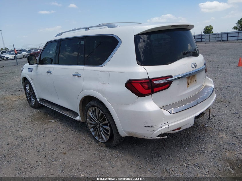 2019 Infiniti Qx80 VIN JN8AZ2NF5K9687420 IAAI salvage auction — UNDERCARRIAGE, Salvage Title, sold $6,500 on 2026-07-29 (photo 3)