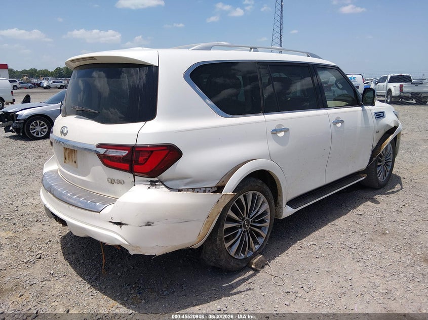 2019 Infiniti Qx80 VIN JN8AZ2NF5K9687420 IAAI salvage auction — UNDERCARRIAGE, Salvage Title, sold $6,500 on 2026-07-29 (photo 4)