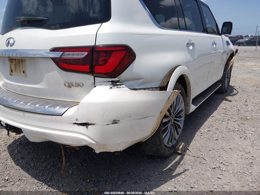 2019 Infiniti Qx80 VIN JN8AZ2NF5K9687420 IAAI salvage auction — UNDERCARRIAGE, Salvage Title, sold $6,500 on 2026-07-29 (photo 6)