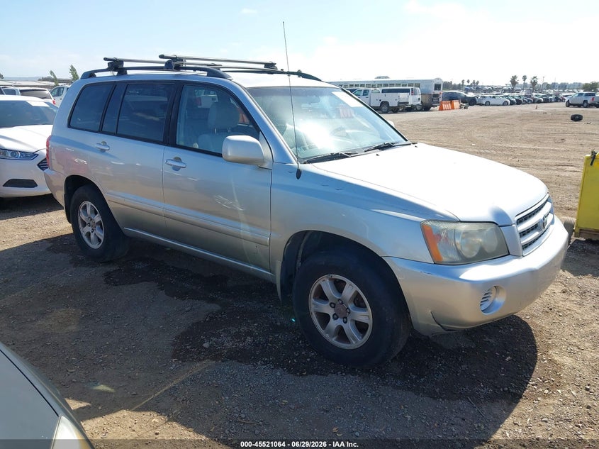 2001 Toyota Highlander VIN JTEHF21A310037240 IAAI salvage auction — NORMAL WEAR, Clear - Dealer Only (California), sold $525 on 2026-07-29 (photo 1)