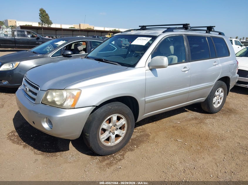 2001 Toyota Highlander VIN JTEHF21A310037240 IAAI salvage auction — NORMAL WEAR, Clear - Dealer Only (California), sold $525 on 2026-07-29 (photo 2)