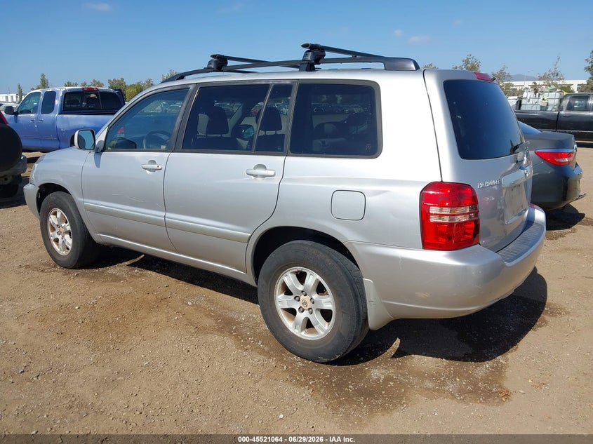 2001 Toyota Highlander VIN JTEHF21A310037240 IAAI salvage auction — NORMAL WEAR, Clear - Dealer Only (California), sold $525 on 2026-07-29 (photo 3)