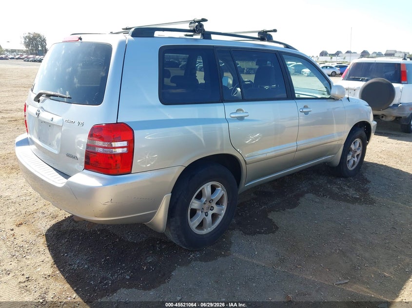 2001 Toyota Highlander VIN JTEHF21A310037240 IAAI salvage auction — NORMAL WEAR, Clear - Dealer Only (California), sold $525 on 2026-07-29 (photo 4)