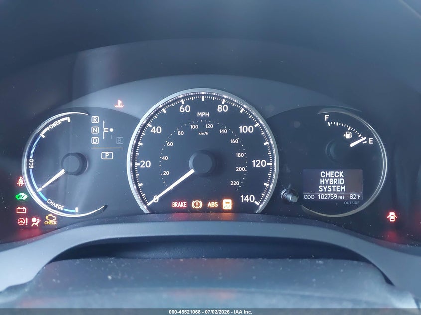2015 Lexus Ct VIN JTHKD5BH8F2222424 IAAI salvage auction — FRONT & REAR, Salvage Title, sold $2,300 on 2026-07-28 (photo 7)