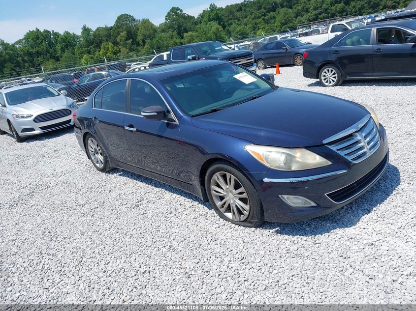 2013 Hyundai Genesis VIN KMHGC4DD0DU223062 IAAI salvage auction — NORMAL WEAR, Clear (Alabama), sold $325 on 2026-08-01 (photo 1)
