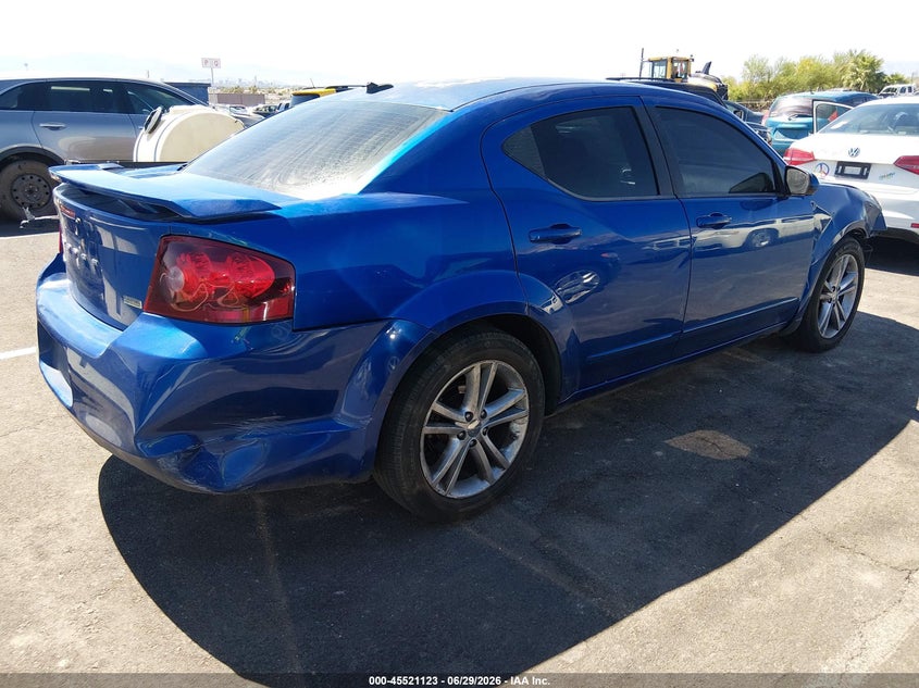 2012 Dodge Avenger VIN 1C3CDZEG6CN327929 IAAI salvage auction — NORMAL WEAR, Clear (Nevada), sold $100 on 2026-07-24 (photo 4)