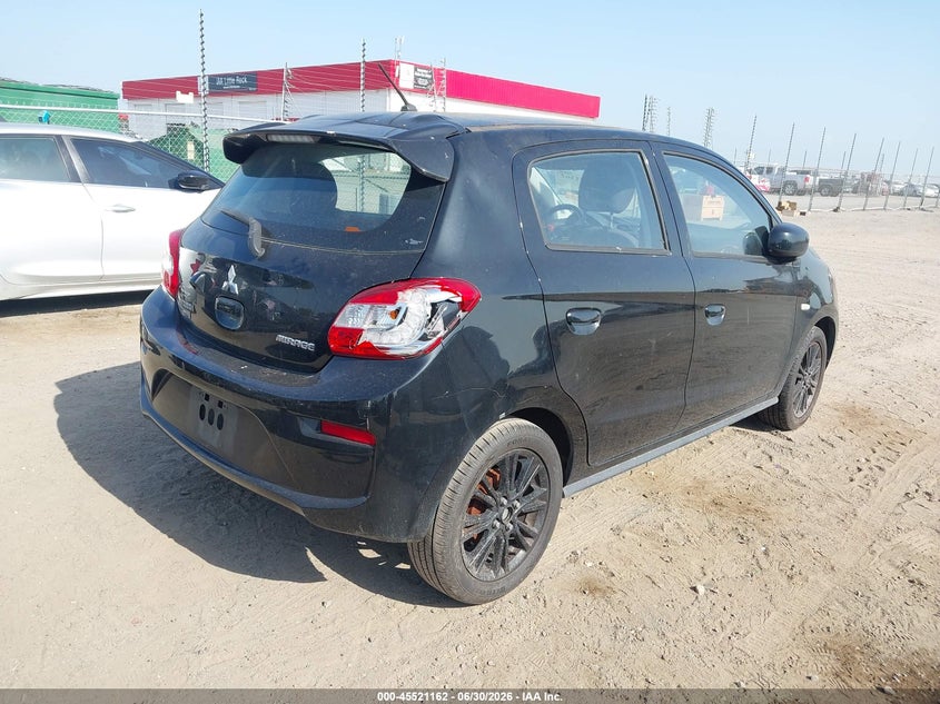 2019 Mitsubishi Mirage VIN ML32A5HJ8KH015367 IAAI salvage auction — NORMAL WEAR, Clear (Arkansas), sold $1,000 on 2026-07-15 (photo 4)