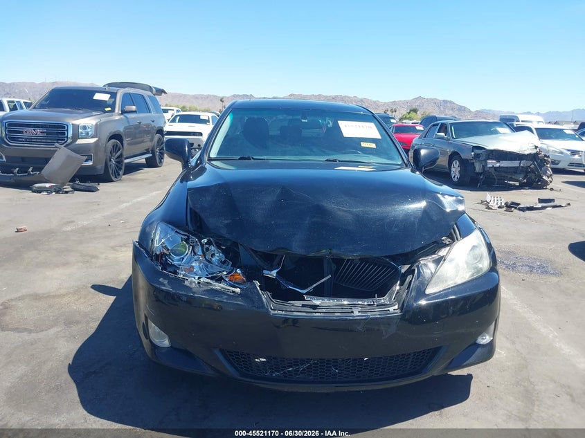2007 Lexus Is 250 VIN JTHBK262972047709 IAAI salvage auction — FRONT END, Salvage (Arizona), sold $25 on 2026-07-28 (photo 6)