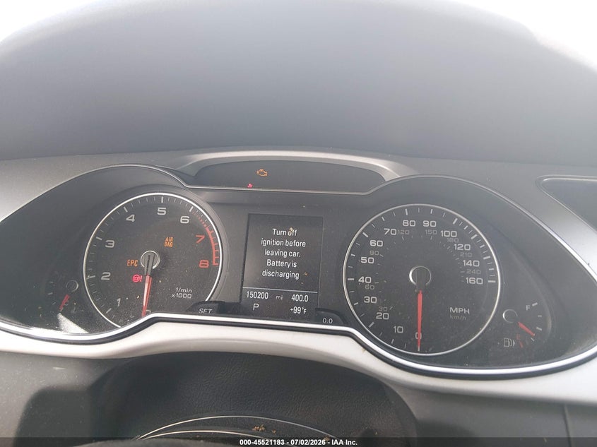2016 Audi A4 VIN WAUBFAFL4GN013777 IAAI salvage auction — RIGHT FRONT, Clear (Massachusetts), sold $450 on 2026-07-14 (photo 7)