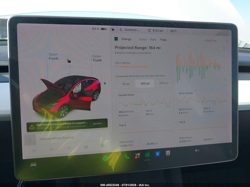 2021 Tesla Model y VIN 5YJYGDEE0MF299023 IAAI salvage auction — RIGHT SIDE, Salvage (California), sold $7,600 on 2026-07-28 (photo 7)