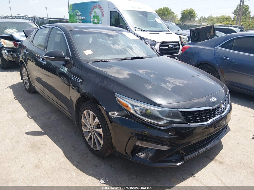 2019 Kia Optima VIN 5XXGT4L36KG295318 IAAI salvage auction — REAR END, Salvage (Ohio), sold $725 on 2026-07-28 (photo 1)