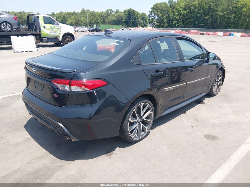 2021 Toyota Corolla VIN 5YFS4MCE1MP060019 IAAI salvage auction — LEFT REAR, Salvage (North Carolina), sold $4,200 on 2026-07-29 (photo 4)