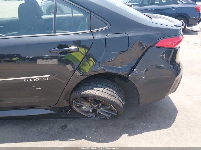 2021 Toyota Corolla VIN 5YFS4MCE1MP060019 IAAI salvage auction — LEFT REAR, Salvage (North Carolina), sold $4,200 on 2026-07-29 (photo 6)