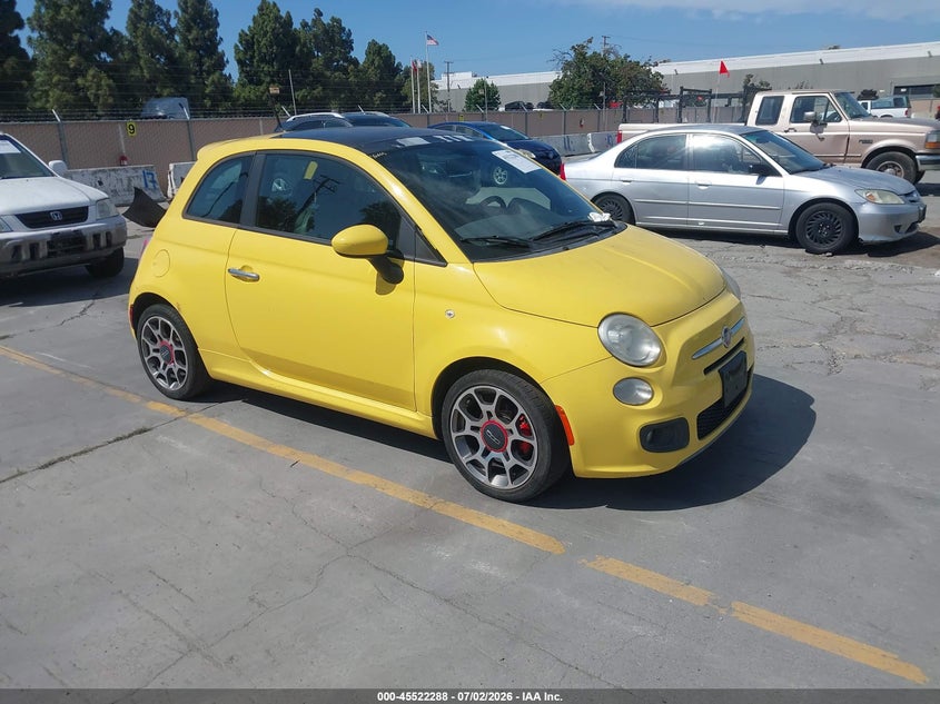 2012 Fiat 500 VIN 3C3CFFBR3CT140131 IAAI salvage auction — NORMAL WEAR, Clear - Dealer Only (California), sold $475 on 2026-07-29 (photo 1)