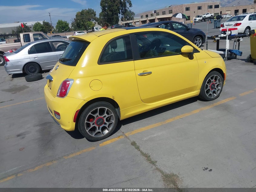 2012 Fiat 500 VIN 3C3CFFBR3CT140131 IAAI salvage auction — NORMAL WEAR, Clear - Dealer Only (California), sold $475 on 2026-07-29 (photo 4)