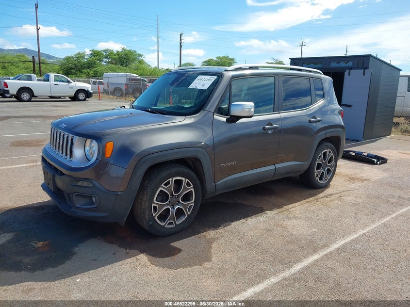 2016 Jeep Renegade VIN ZACCJADT5GPC87585 IAAI salvage auction — REAR END, Clear (Hawaii), sold $325 on 2026-07-21 (photo 2)