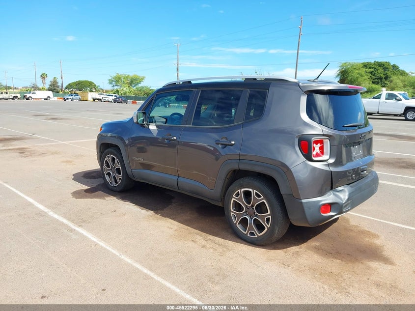 2016 Jeep Renegade VIN ZACCJADT5GPC87585 IAAI salvage auction — REAR END, Clear (Hawaii), sold $325 on 2026-07-21 (photo 3)
