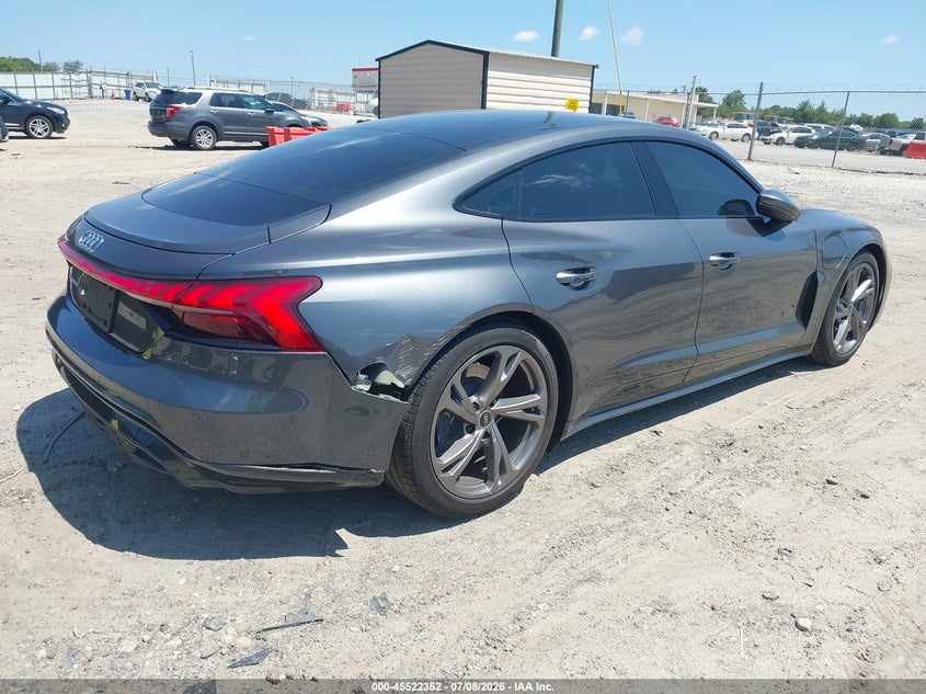 2022 Audi E-tron gt VIN WAUFJBFW2N7004321 IAAI salvage auction — REAR END, Salvage Title, sold $23,300 on 2026-08-19 (photo 4)