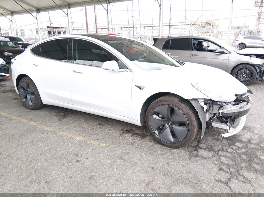 2018 Tesla Model 3 VIN 5YJ3E1EA2JF038743 IAAI salvage auction — FRONT END, Salvage Title, sold $7,200 on 2026-07-23 (photo 1)