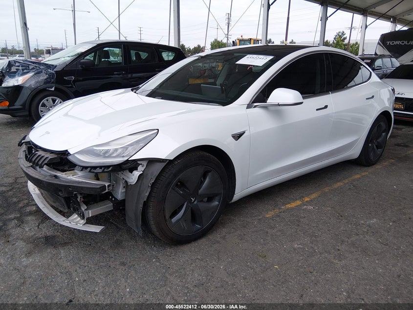 2018 Tesla Model 3 VIN 5YJ3E1EA2JF038743 IAAI salvage auction — FRONT END, Salvage Title, sold $7,200 on 2026-07-23 (photo 2)