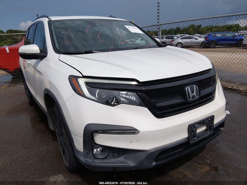 2022 Honda Pilot VIN 5FNYF5H29NB014265 IAAI salvage auction — LEFT FRONT, Salvage Title, sold $10,600 on 2026-08-24 (photo 1)