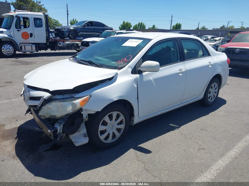 2011 Toyota Corolla VIN JTDBU4EE3B9124478 IAAI salvage auction — FRONT END, Salvage (California), sold $1,225 on 2026-07-29 (photo 2)