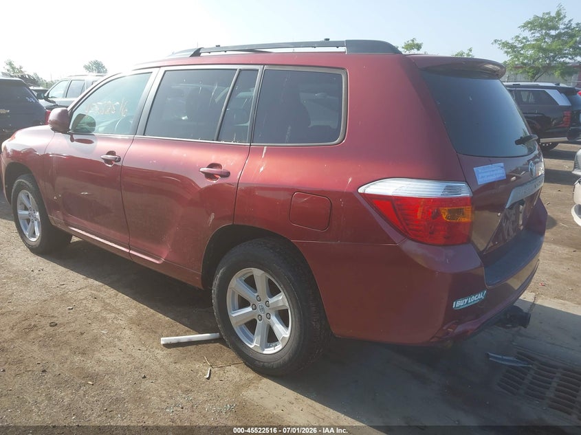 2010 Toyota Highlander VIN 5TDZA3EH8AS005000 IAAI salvage auction — NORMAL WEAR, Clear (Michigan), sold $3,400 on 2026-07-16 (photo 3)